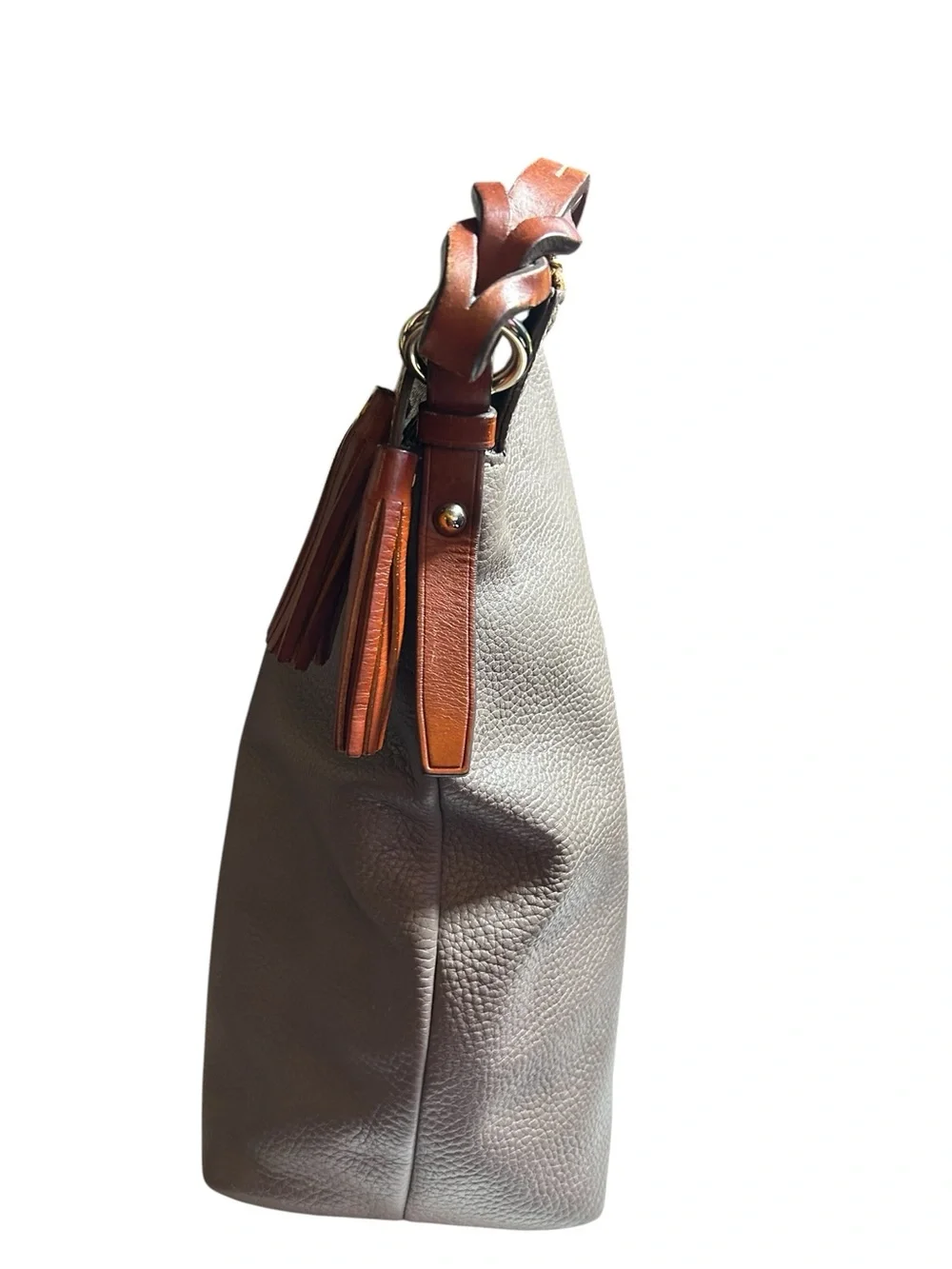 Dooney & Bourke Pebble Grain Leather Sloane Dixon Hobo Elephant Bag